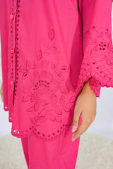Hot Pink Embroidered Co’ord