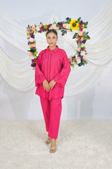 Hot Pink Embroidered Co’ord