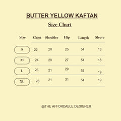 Butter Yellow Kaftaan