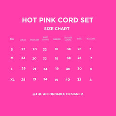 Hot Pink Embroidered Co’ord