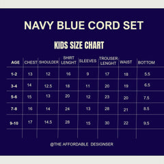 Kid navy blue co'ord