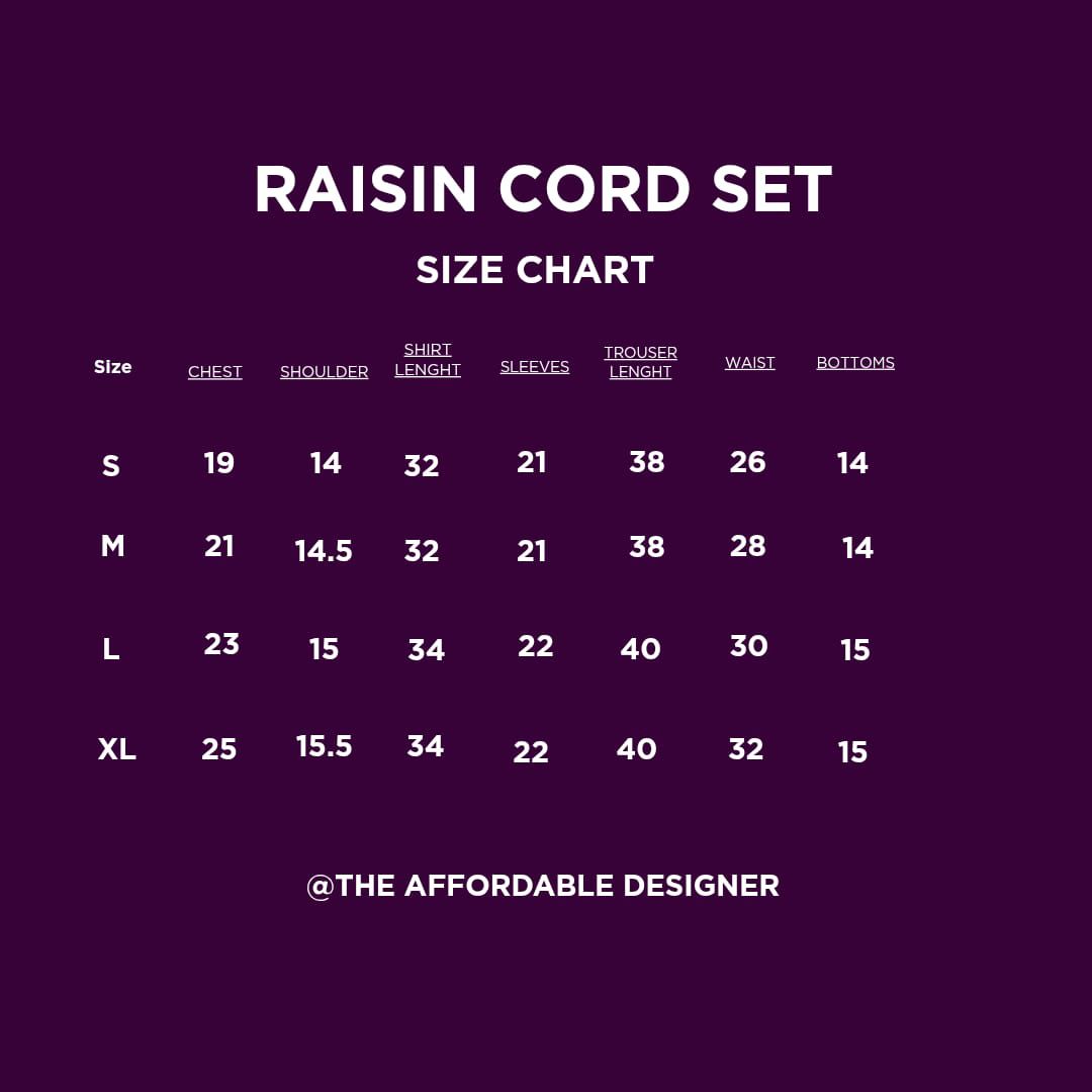 Raisin coord