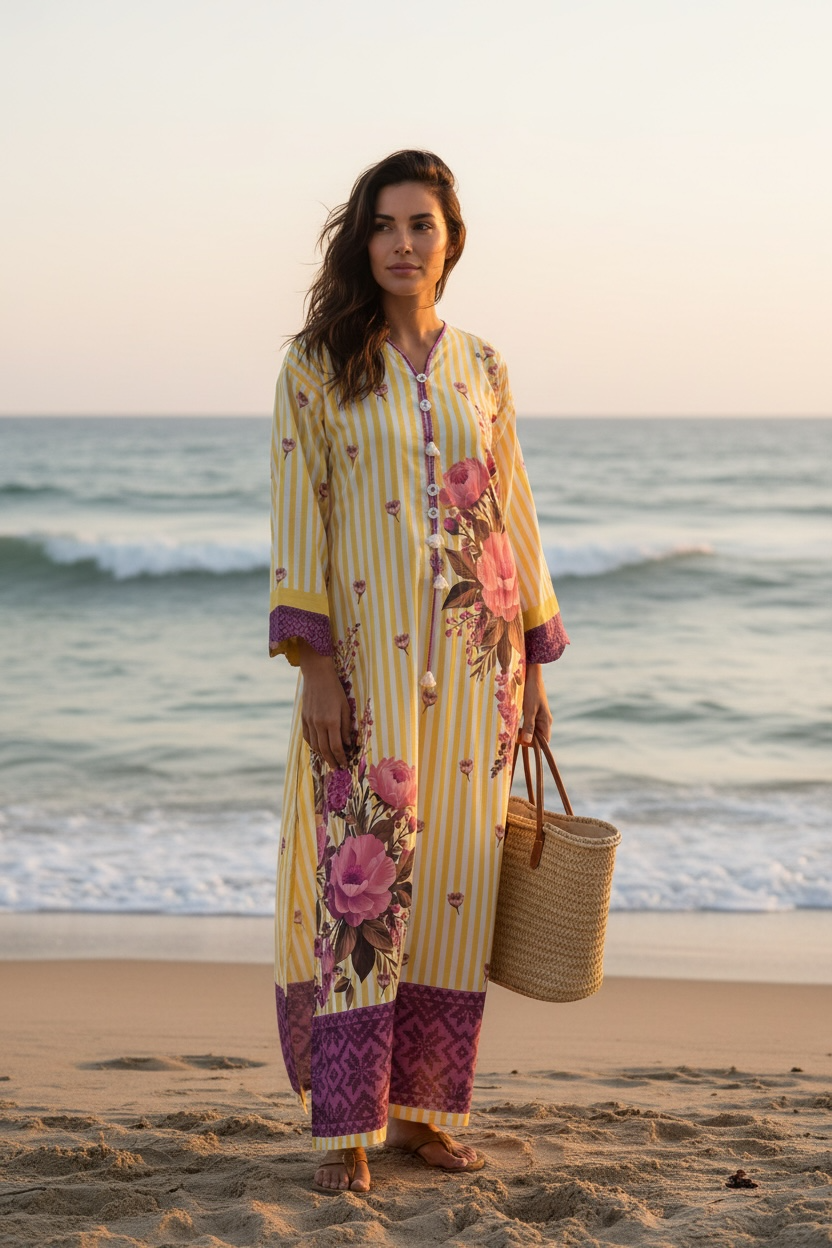 Sunny blossom kaftan