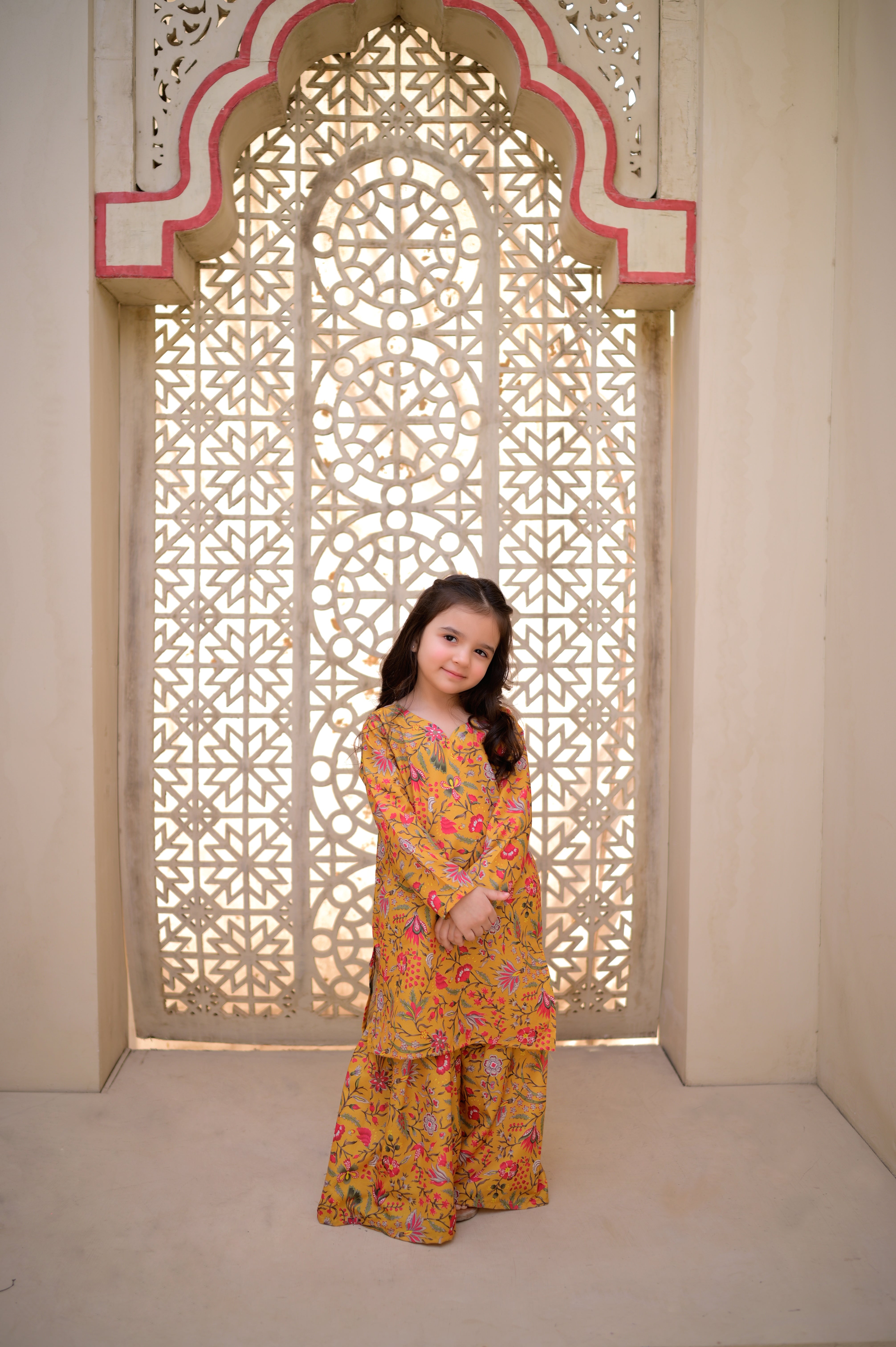 MUSTARD GHARARA SET