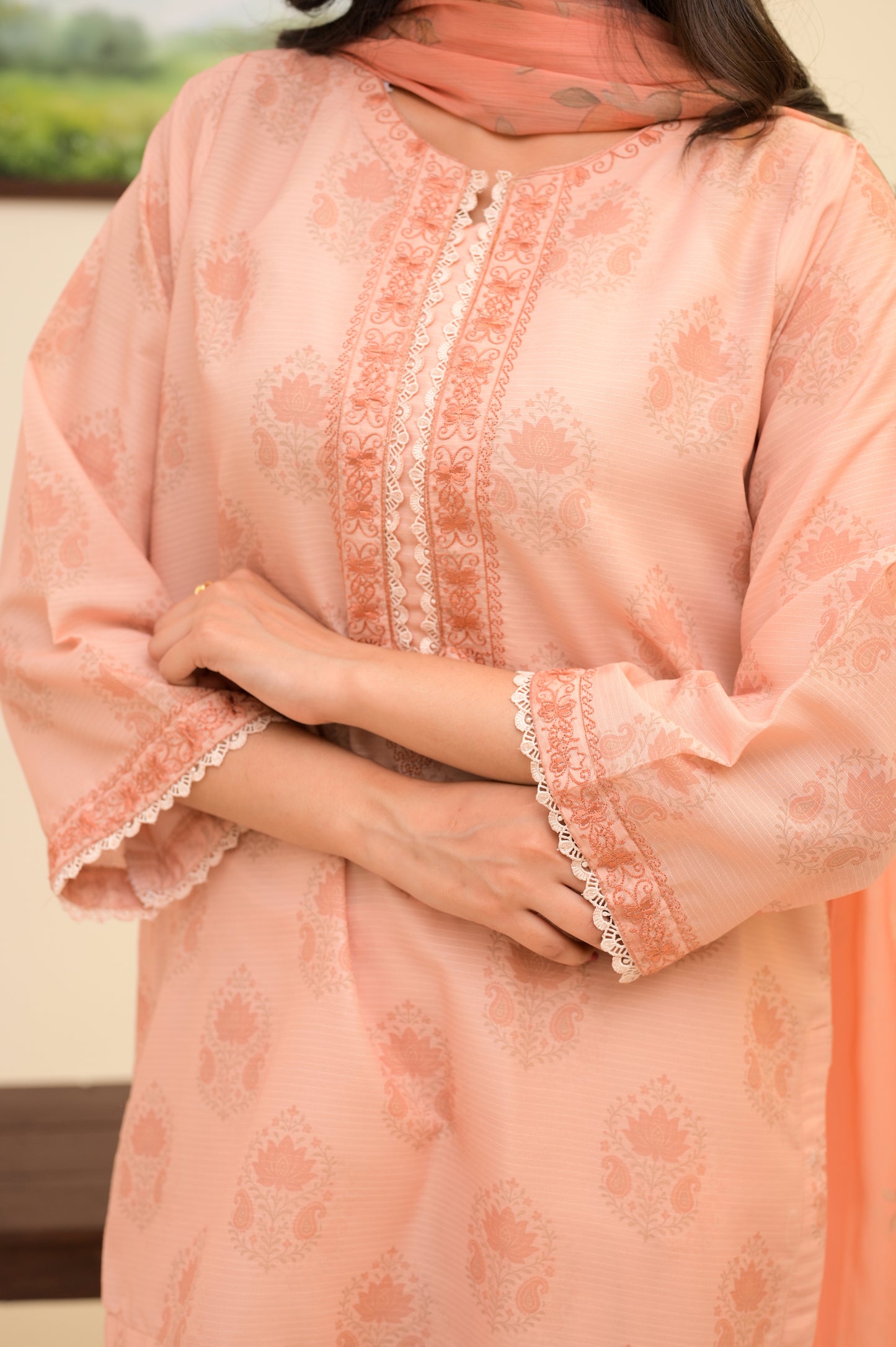 Peach Shalwar Set
