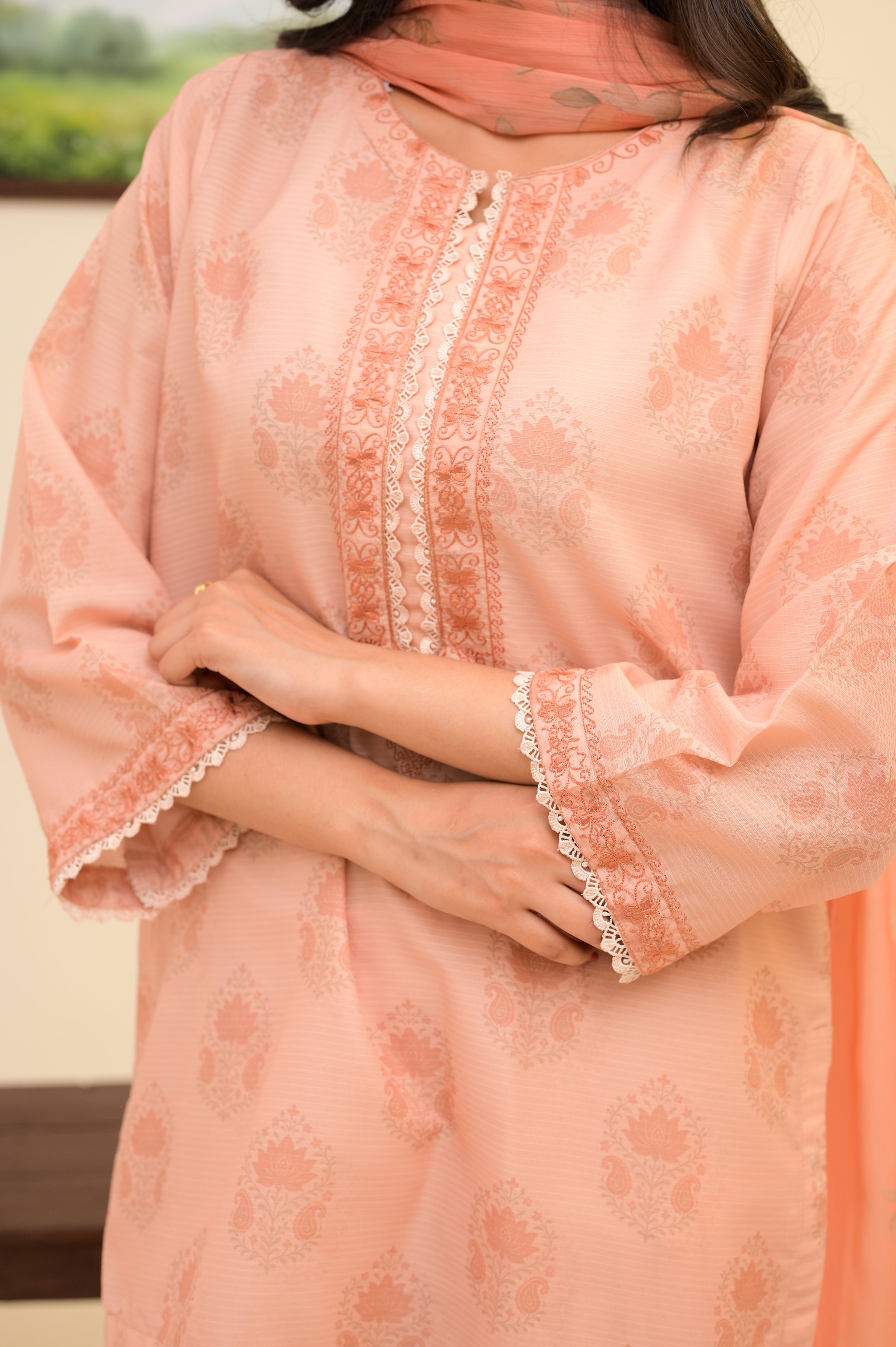 Peach Shalwar Set