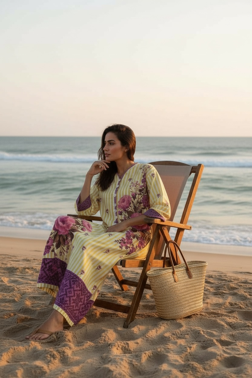 Sunny blossom kaftan