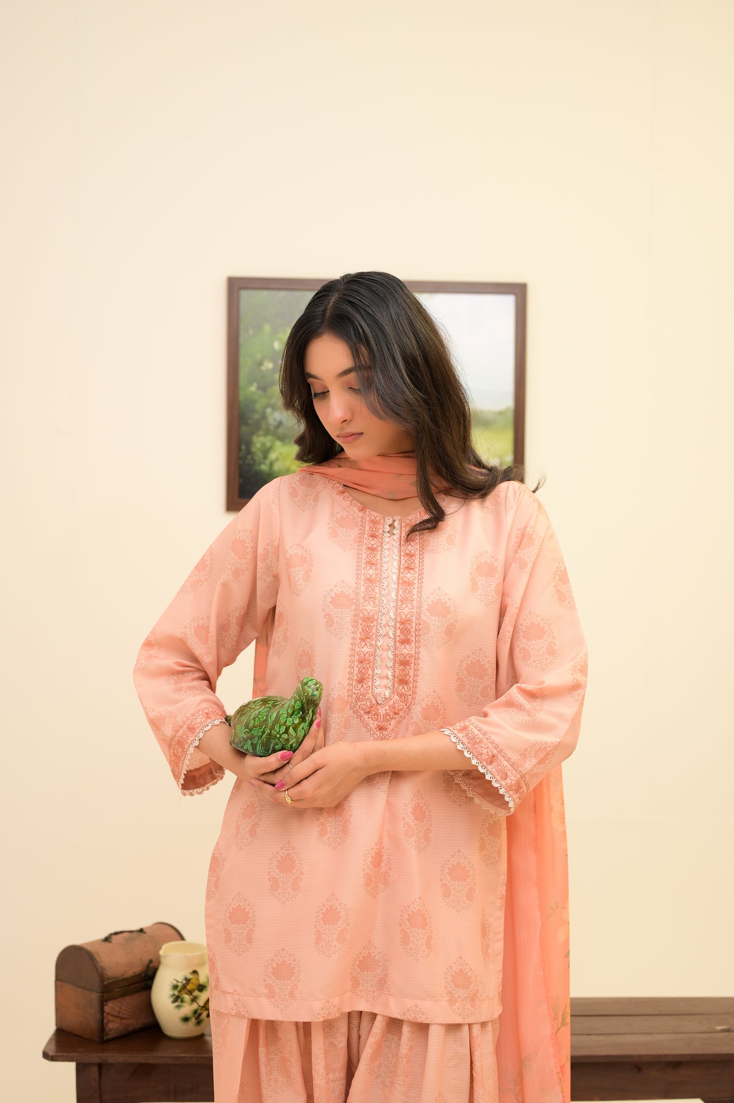Peach Shalwar Set