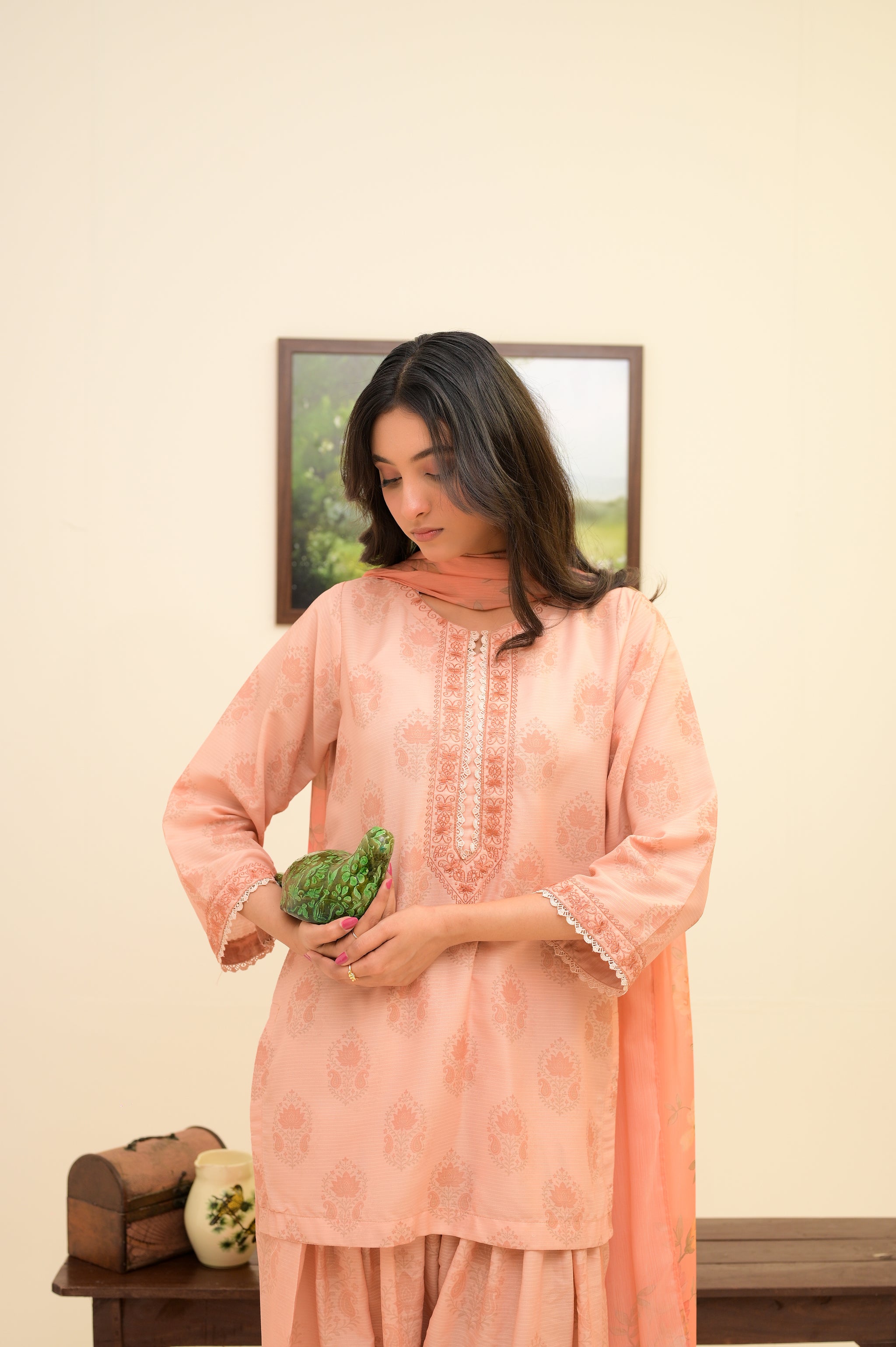 Peach Shalwar Set