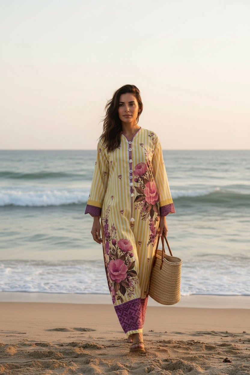 Sunny blossom kaftan