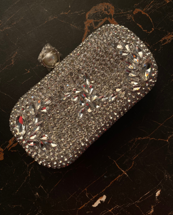Crystal shine clutch