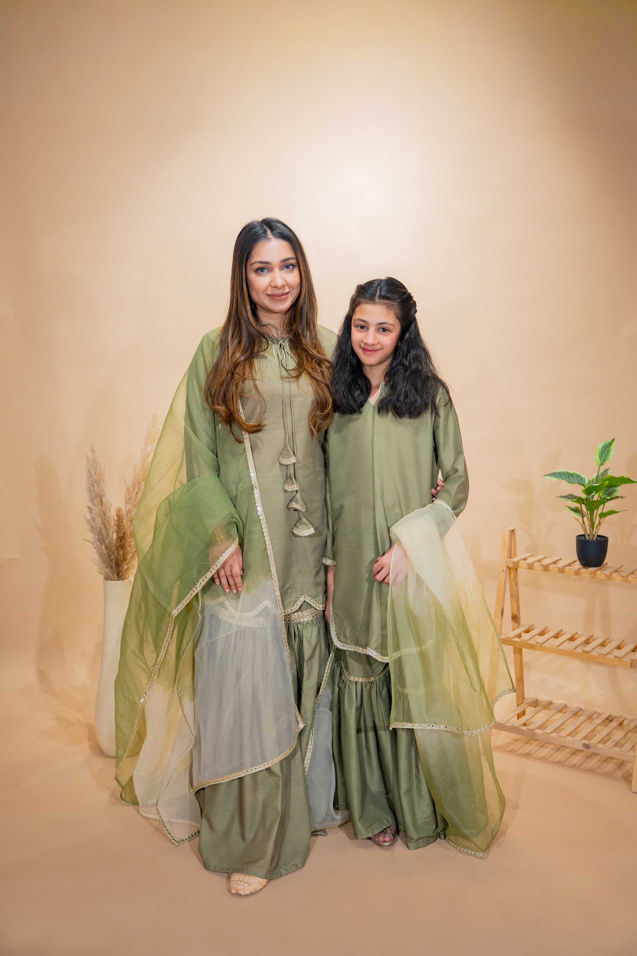 Olive Green Gharara
