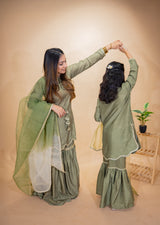 OLIVE GREEN GHARARA KIDS
