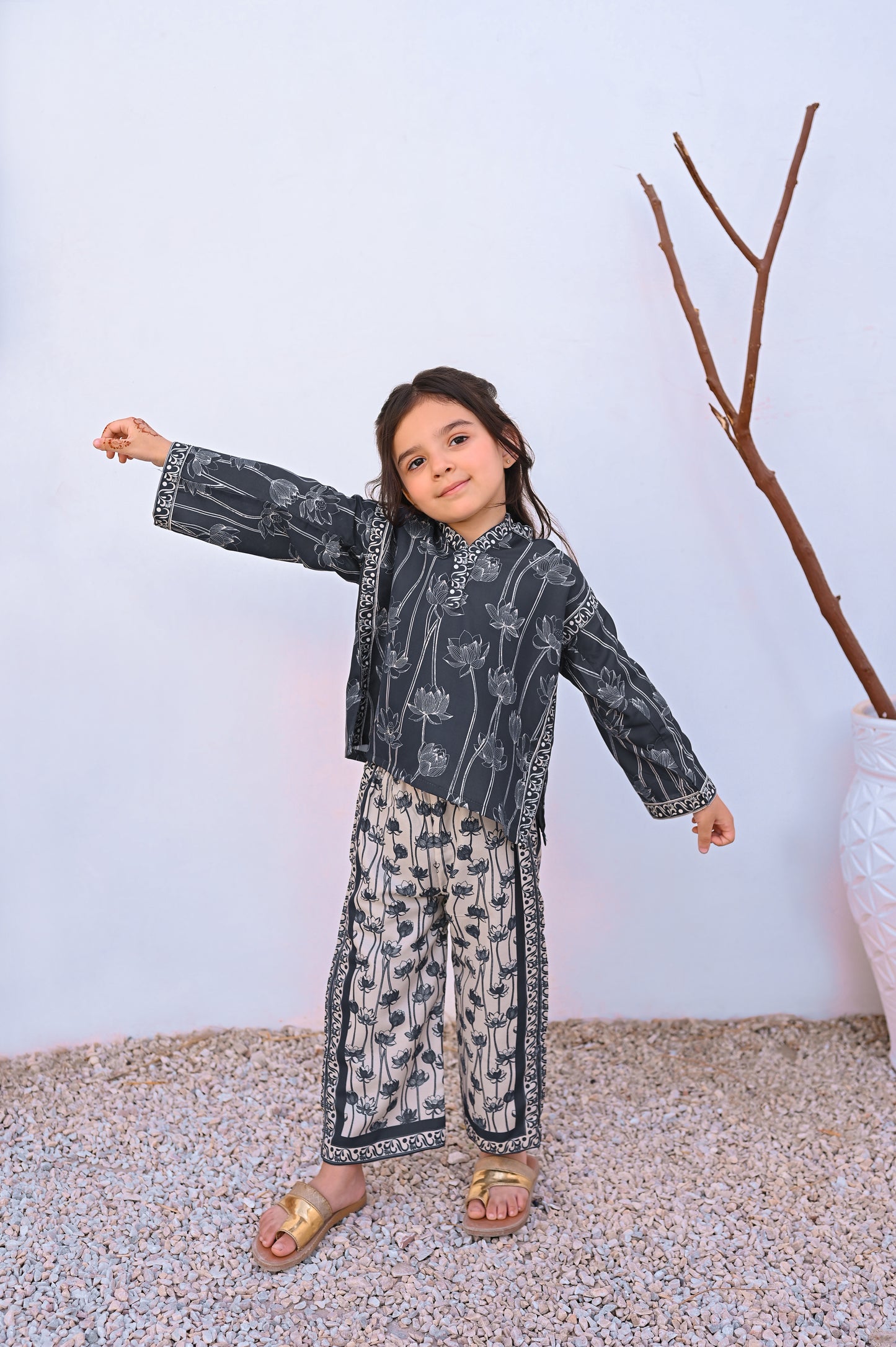 Kid navy blue co'ord