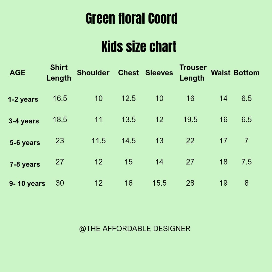 Green floral coord