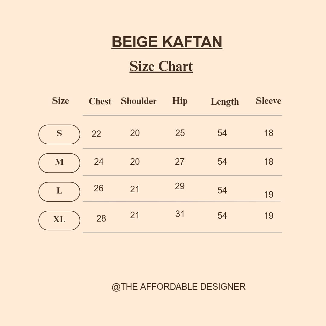 Beige Kaftaan