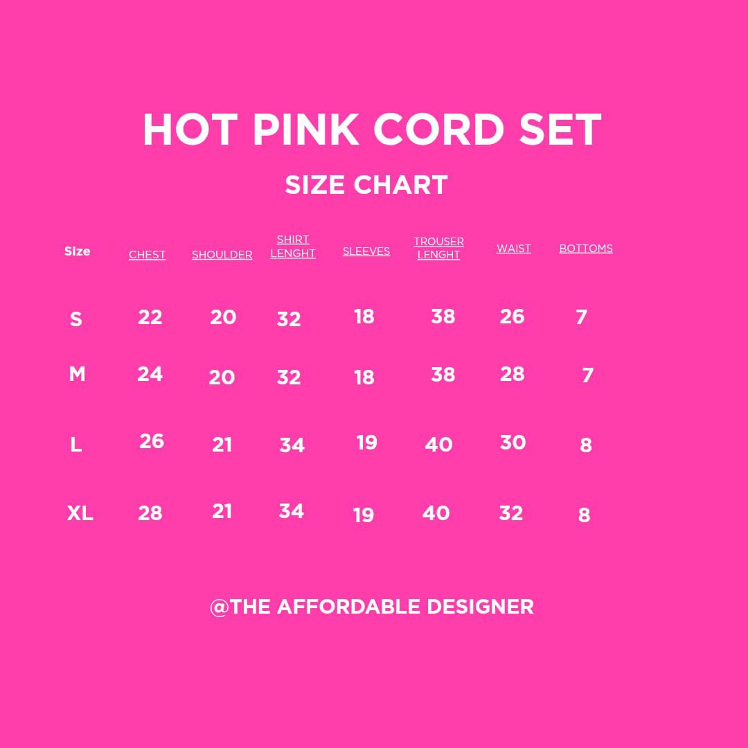 Pink Embroidered Coord