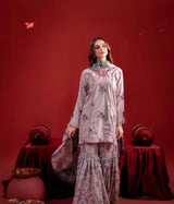 Floral Purple Gharara