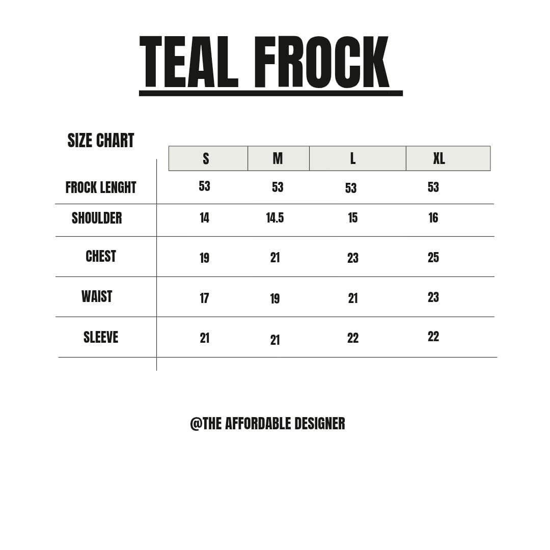 Teal Frock (Delivery After Eid)