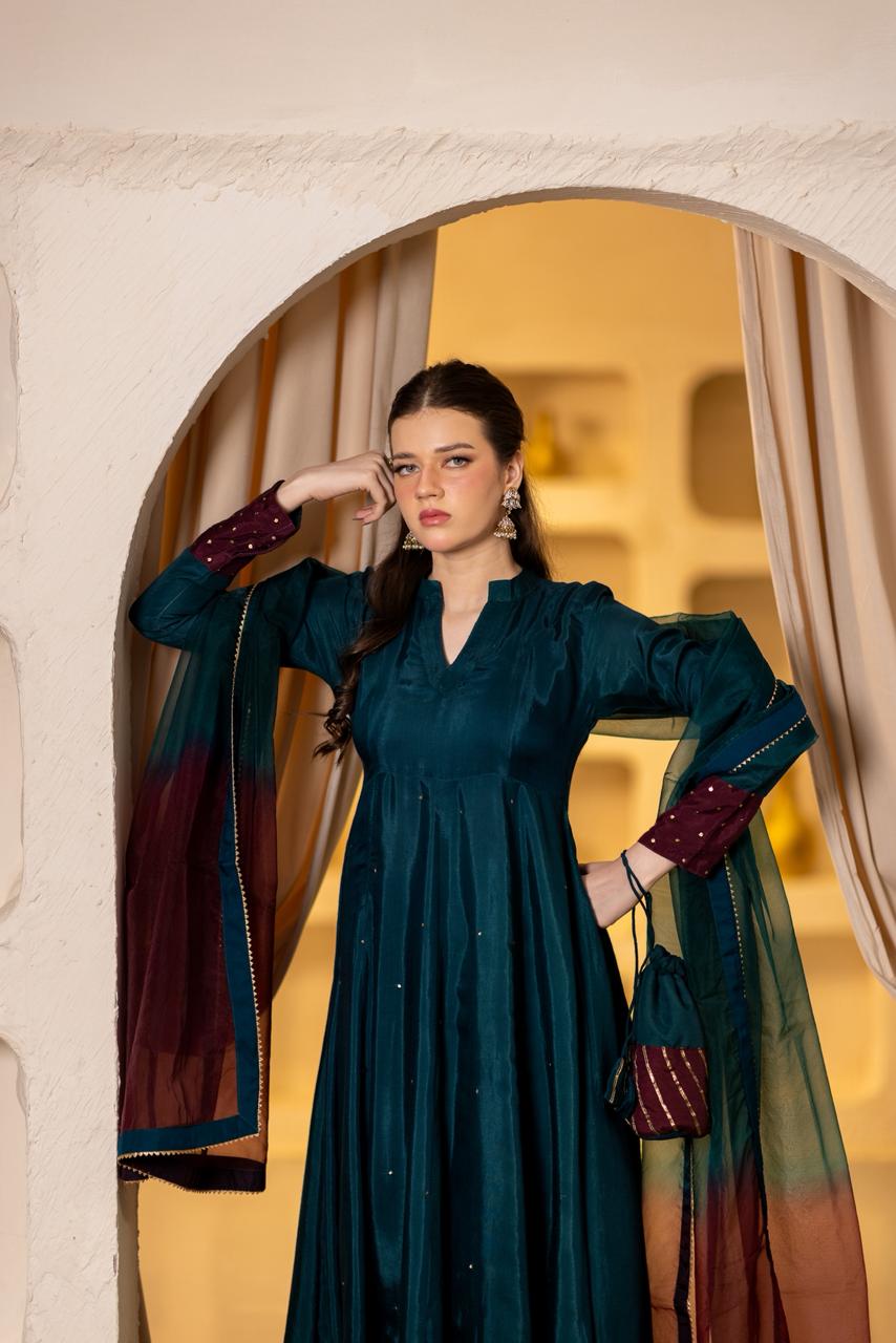 Teal Frock (Delivery After Eid)