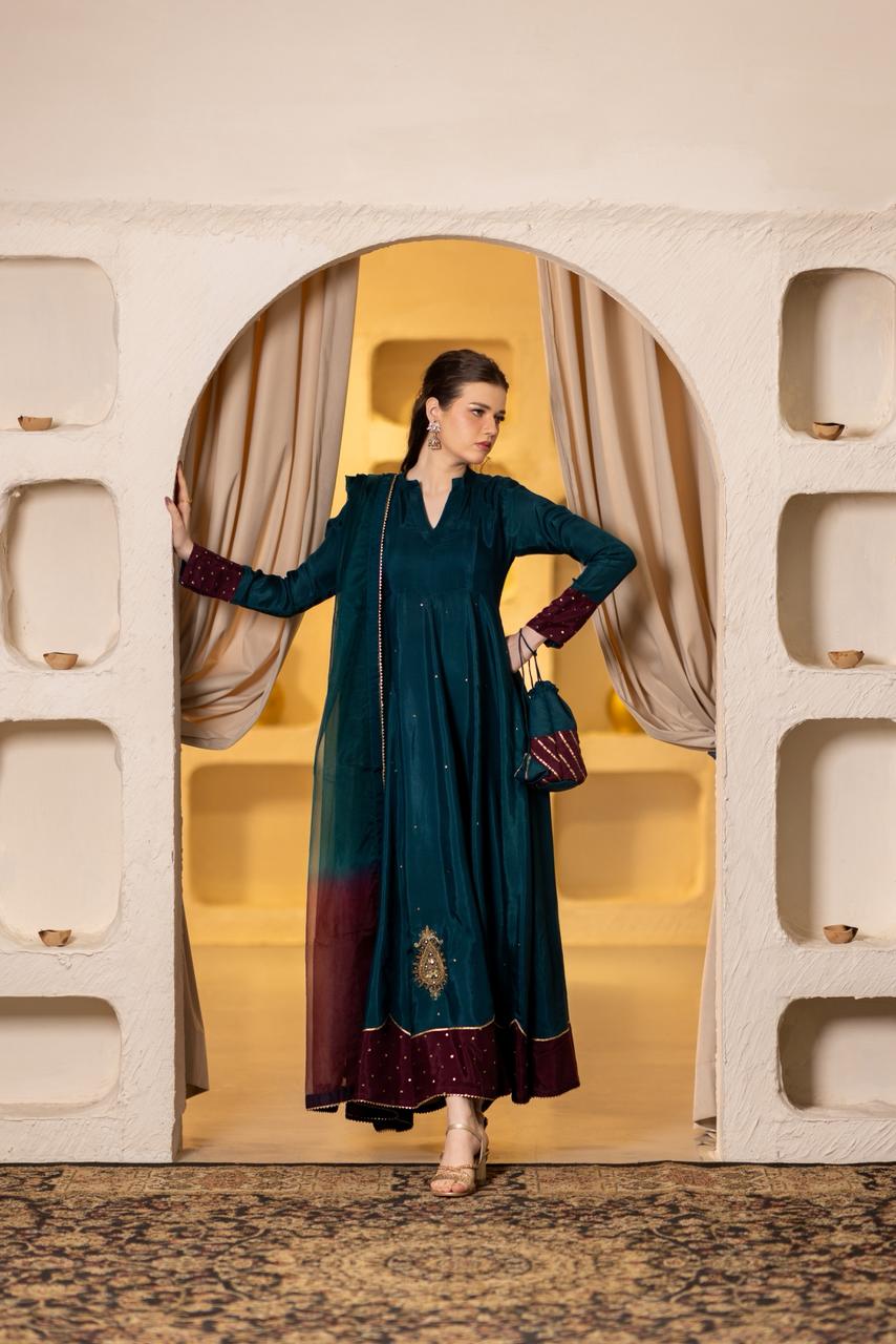 Teal Frock (Delivery After Eid)