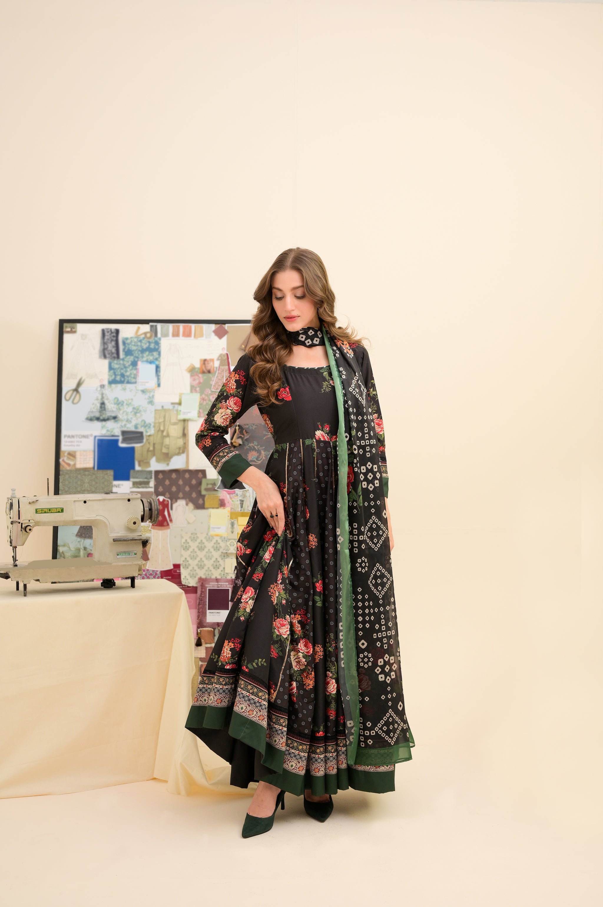 Black Chunri Frock