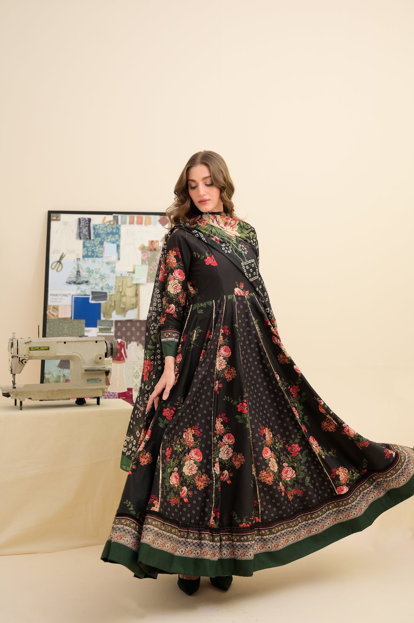 Black Chunri Frock