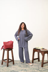Blue Solid Co-Ord Set