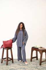 Blue Solid Co-Ord Set