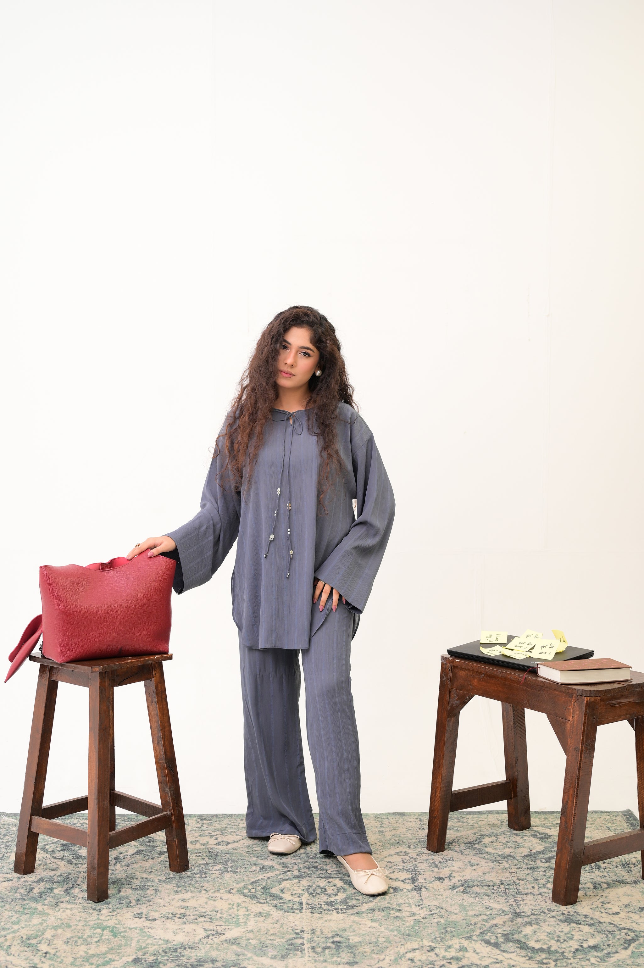 Blue Solid Co-Ord Set