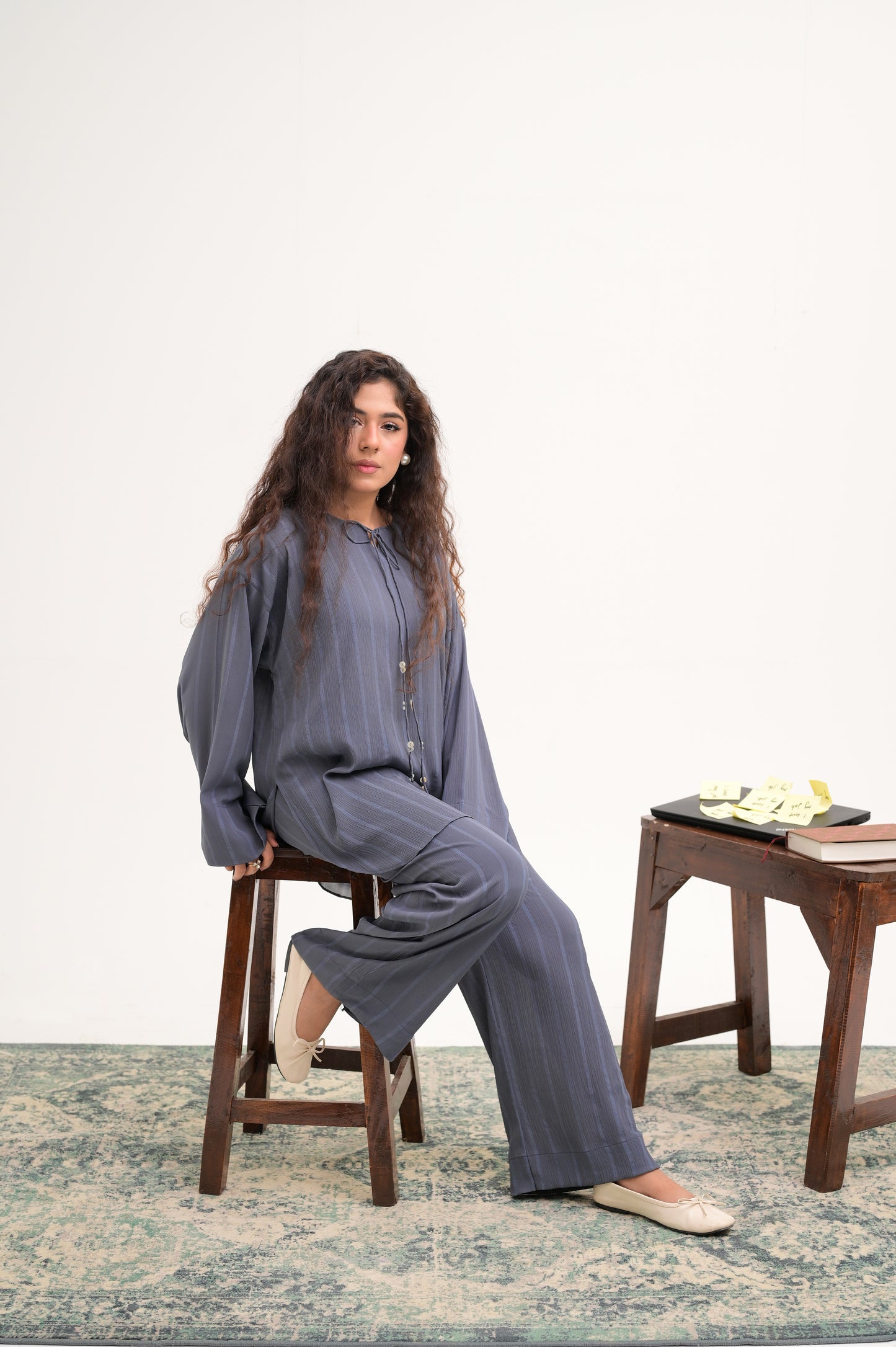 Blue Solid Co-Ord Set
