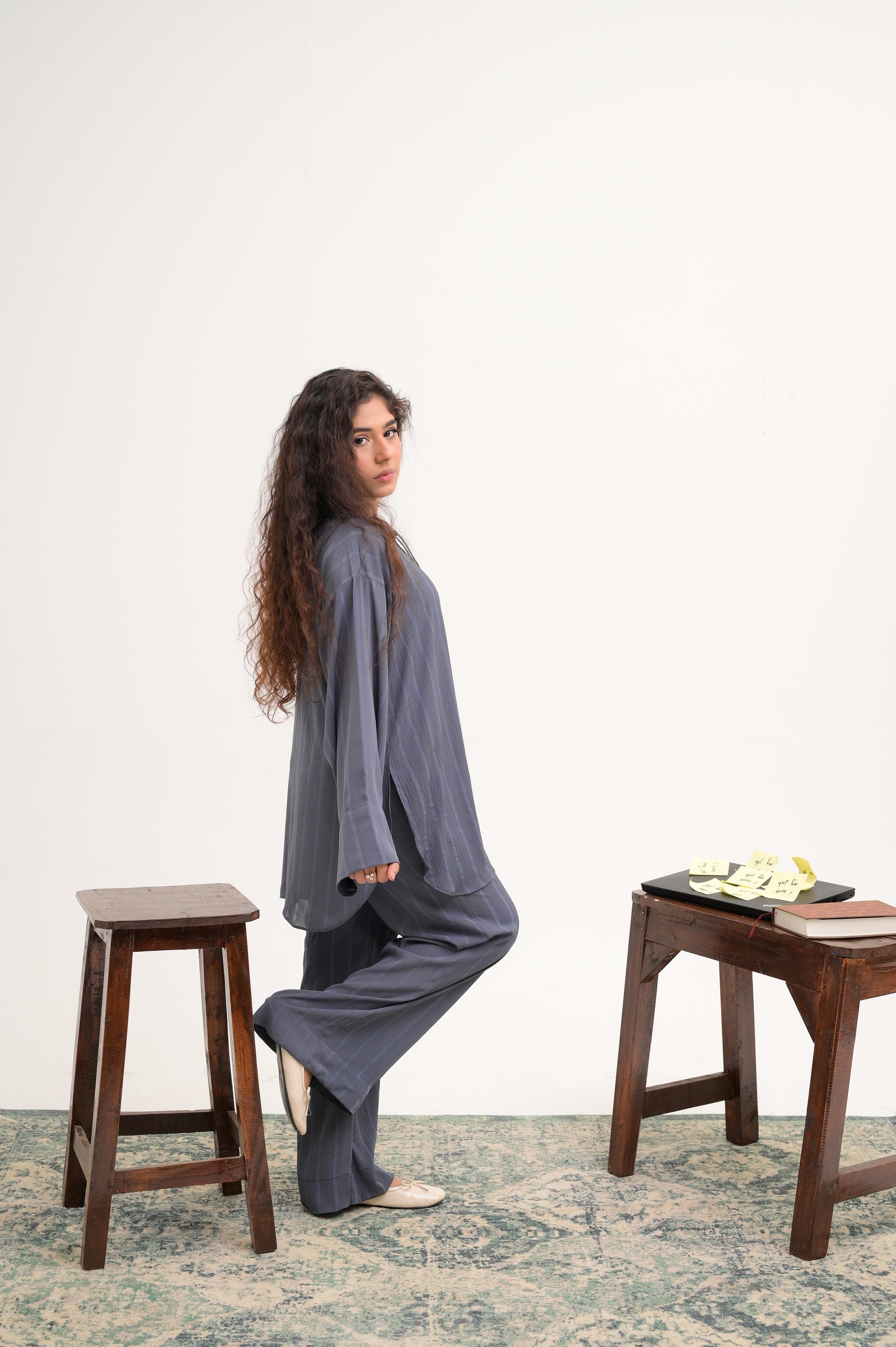 Blue Solid Co-Ord Set