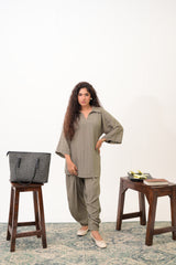 Olive Solid Co-Ord Set