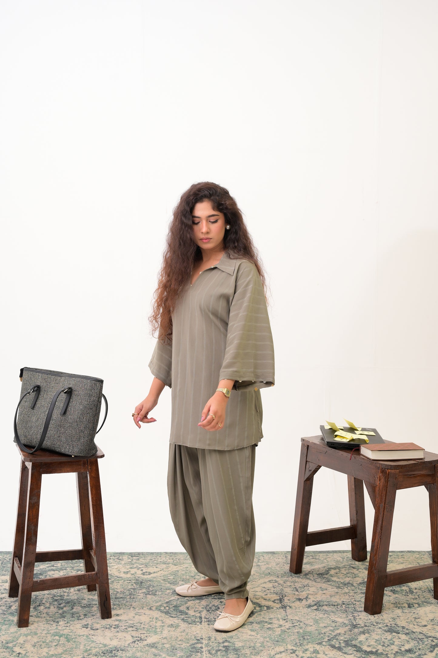 Olive Solid Co-Ord Set