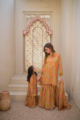 MUSTARD GHARARA SET