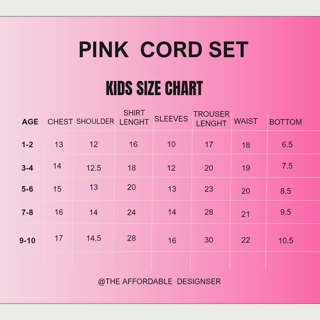 Kid Pink Co'ord