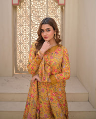 MUSTARD GHARARA SET